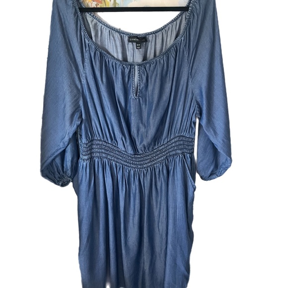 Lane Bryant Dresses & Skirts - Chambray Beachy balloon sleeves Loose weekend casual dress